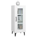 vidaXL Komoda biela 34,5x34x90 cm spracované drevo