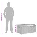 vidaXL Záhradná úložná lavica 120 cm, polyratan, sivá