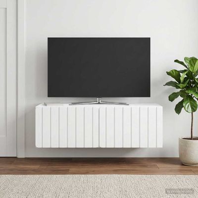 vidaXL Nástenná TV skrinka 98 x 41 x 30 cm Biela Kompozitné drevo