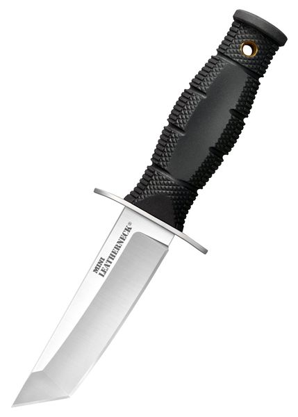 Cold Steel 39LSAA Mini Leatherneck Tanto nôž na krk 9 cm, čierna, Kraton, puzdro Secure Ex