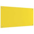 vidaXL Kuchynský obklad Žltá 100 x 50 cm tvrdené sklo