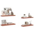 vidaXL Stenná polica Nástenná montáž 4 ks Červená 80 x 23,5 x 3,8 cm