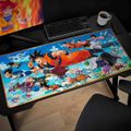 Dragon Ball Z herná podložka XXL/ Super Goku Friends/ 90 x 40 cm podložka pod myš, XXL, 90 × 40 cm, Dragon Ball Super, protisklzová základňa, šité okraje