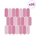 vidaXL Dlaždica s perím 20 ks Ružová 30 x 30 cm Polyuretán a PET