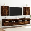 vidaXL TV nástenné skrinky 2 ks dymový dub 40,5x30x60 cm kompoz. drevo
