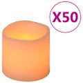 vidaXL Elektrické LED sviečky 50 ks, teplá biela