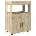 vidaXL Barový vozík dub sonoma 60x39,5x89 cm kompozitné drevo