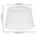 vidaXL Tienidlo na lampu hnedé Ø45x28 cm prútené