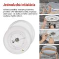LED nástenné svietidlo ILVI, kruhové 45 W, stmievanie + CCT, drevo