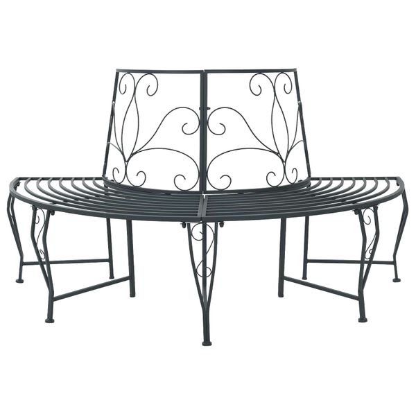 vidaXL Stromová lavička 4-Počet miest 160 x 80 x 89 cm Oceľ