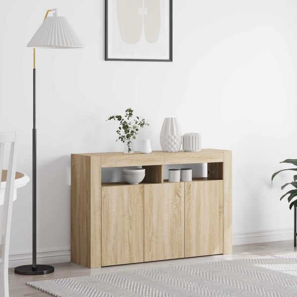 vidaXL Servírovacia skriňa Sonoma dub 116 x 30 x 75 cm