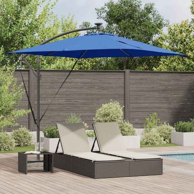 vidaXL Slnečník 249 x 249 x 250 cm Polyester a hliník Azurblue