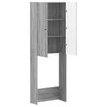 vidaXL Toaletná skriňa BREDA Sivý Sonoma 66 x 25,5 x 190 cm