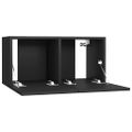 vidaXL Závesné TV skrinky 3 ks čierne 60x30x30 cm