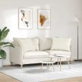 vidaXL Vankúše na pohovku 2 pcs Krémová 70 x 50 cm Kordúrová tkanina
