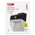 LED solárne svetlo EMOS ZG151S LUNIS s pohybom čidlom, čierne, neutrálne biela