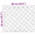 vidaXL Schodový rošt 4 ks 60 x 50 cm Strieborná Hliník Obdĺžnikový