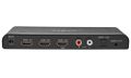 NEDIS HDMI extraktor/ 2x HDMI vstup/ TosLink zásvuka/ 1x 3.5 mm/ 1x HDMI výstup/ 2x RCA/ 4K@60Hz/ 18 Gbps/ kov/ antraci HDMI extractor, 2× HDMI vstup, TosLink, 3.5 mm, 2× RCA výstup, 4K@60Hz, HDR, HDCP 2.2, ARC, kovový, antracit