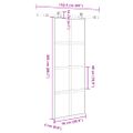 vidaXL Posuvné dvere s kovaním 76x205 cm tvrdené sklo a hliník úzke