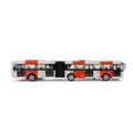 Kovový kĺbový autobus PID Praha červený 18 cm