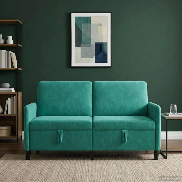 vidaXL Sofa s úložným priestorom Tyrkysová 152 x 78 x 87 cm Polyester