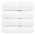 vidaXL Prémiové uteráky pre hostí SOLUND 4 ks biele 30x50 cm 600 g/m²