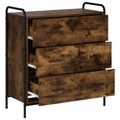 vidaXL Servírovacia skriňa Dymový dub 97 x 33 x 81 cm Kompozitné drevo