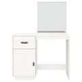 vidaXL Toaletný stolík biely 95x50x134 cm masívne borovicové drevo
