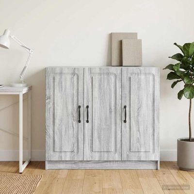 vidaXL Servírovacia skriňa Sivá sonoma 89 x 34,5 x 77 cm