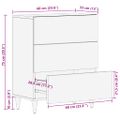 vidaXL Servírovacia skriňa Čierna 60 x 33 x 75 cm Masívne mango drevo
