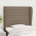 vidaXL Čelo postele so záhybmi sivohnedé 103x23x118/128 cm látka