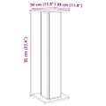 vidaXL Stojany na reproduktor 2ks dub artisan 30x30x95cm kompoz. drevo
