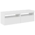 vidaXL TV skrinky s LED svetlami 2 ks lesklé biele 60x35x40 cm