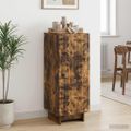 vidaXL Servírovacia skriňa Dymový dub 33 x 34,5 x 90 cm