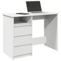 vidaXL Stôl biely 102x50x75 cm kompozitné drevo