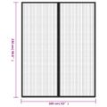 vidaXL Závesy proti hmyzu s magnetickými blokmi 2 ks čierne 230x160 cm