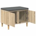 vidaXL Predsieňová lavica s vankúšom Sonoma dub 60 x 38 x 46 cm