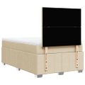vidaXL Boxspring posteľ s matracom krémová 120x190 cm látka