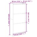 vidaXL Botník hnedý dub 60x21x125,5 cm kompozitné drevo