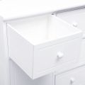 vidaXL Komoda s 10 zásuvkami biela 113x30x79 cm drevená