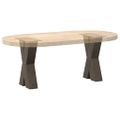 vidaXL Nohy konferenčného stolíka v tvare X, 2 ks, prírodná oceľ, 28 x (42-43) cm, oceľ