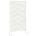 vidaXL Záves na zabezpečenie súkromia 100 x 50 x 180 cm Oceľ Biela