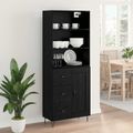 vidaXL Highboard 2 ks Čierny dub 69,5 x 34 x 180 cm