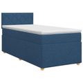 vidaXL Posteľ boxspring s matracom Modrá 100 x 200 cm Látka