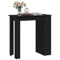 vidaXL Barový stôl+regál, čierny 102x50x103,5 cm, kompozitné drevo
