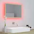 vidaXL LED kúpeľňové zrkadlo dubu sonoma 60x8,5x37 cm, akryl
