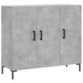 vidaXL Komoda betónová sivá 90x34x80 cm kompozitné drevo