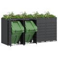 vidaXL Úložisko na 4 koše Wheelie Antracit 272 x 77,5 x 121,5 cm