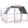 vidaXL Vonkajšia klietka pre sliepky 3x4x2 m pozinkovaná oceľ