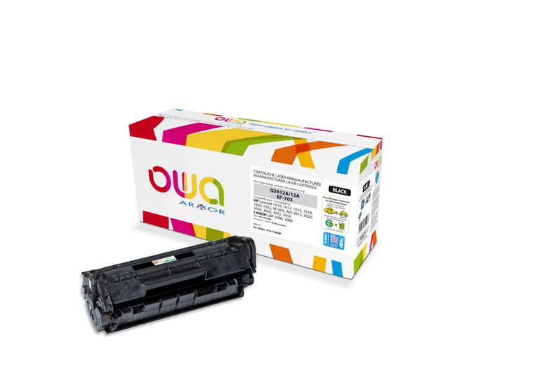OWA Armor toner kompatibilný HP LJ 101x, Q2612A, JUMBO, 4000st, čierna/black